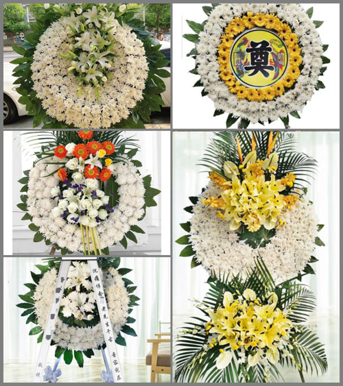 山东济宁梁山县梁山街道孔坊村花圈速递